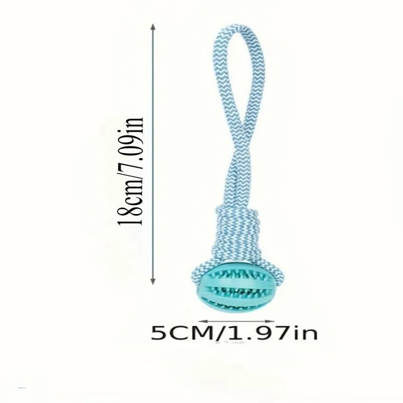 Interactive Tug Rope Treat Dispenser Dog Toy For Large Breeds