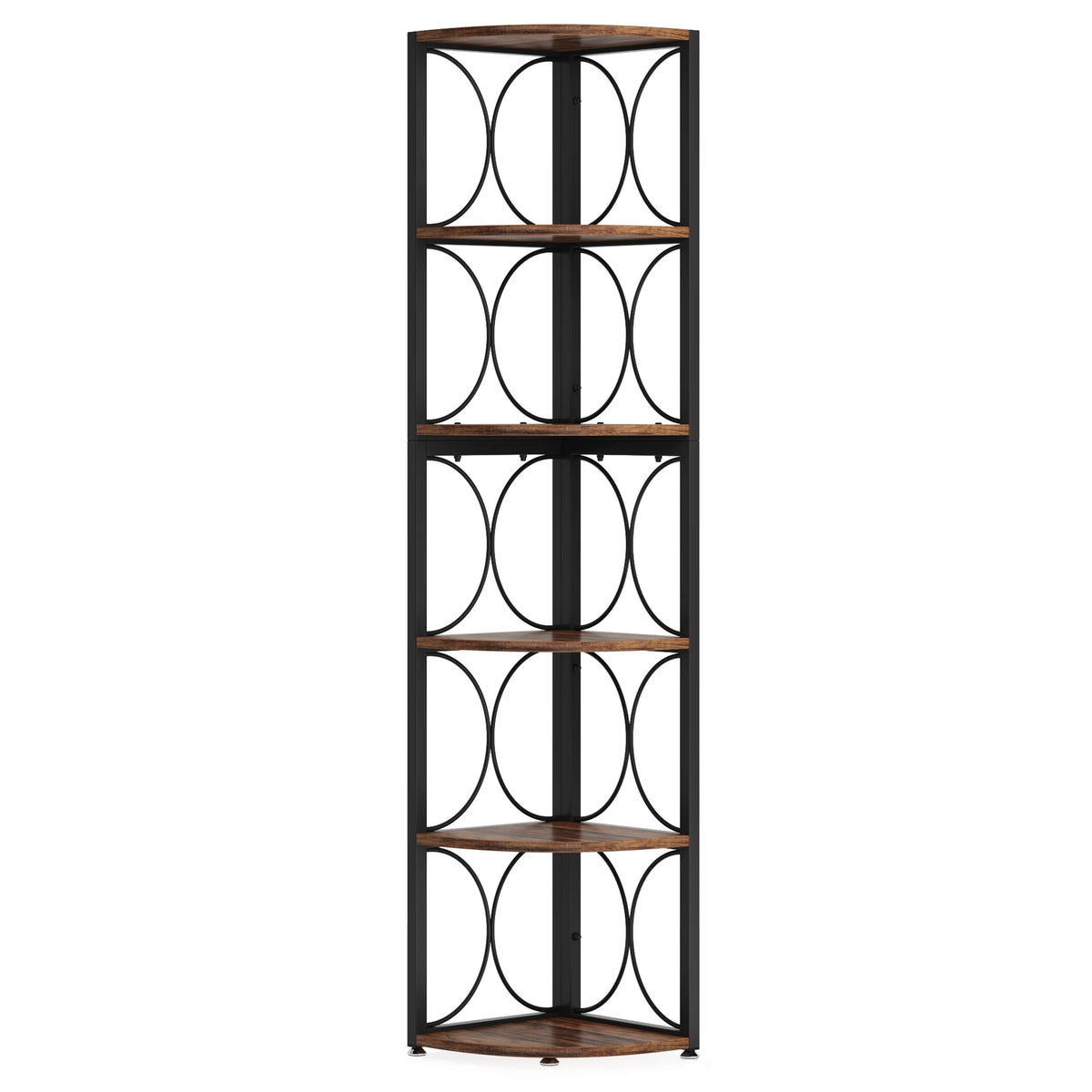 Tribesigns 6 Tier Corner Shelf Bookcase Storage Rack Standing Shelving Unit
