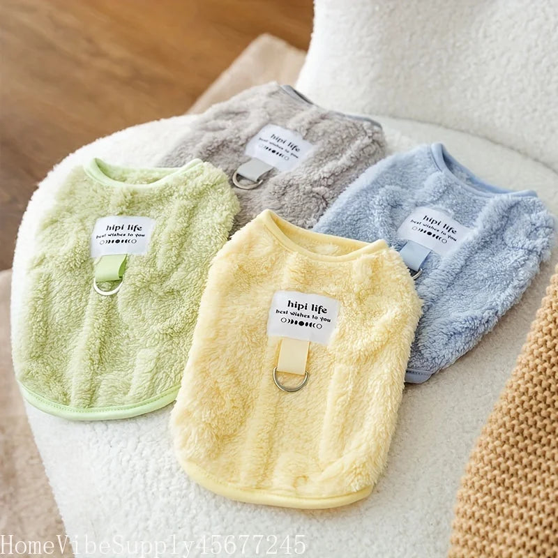 Soft Fleece Pull-On Pet Vest for Dogs and Cats Clothing