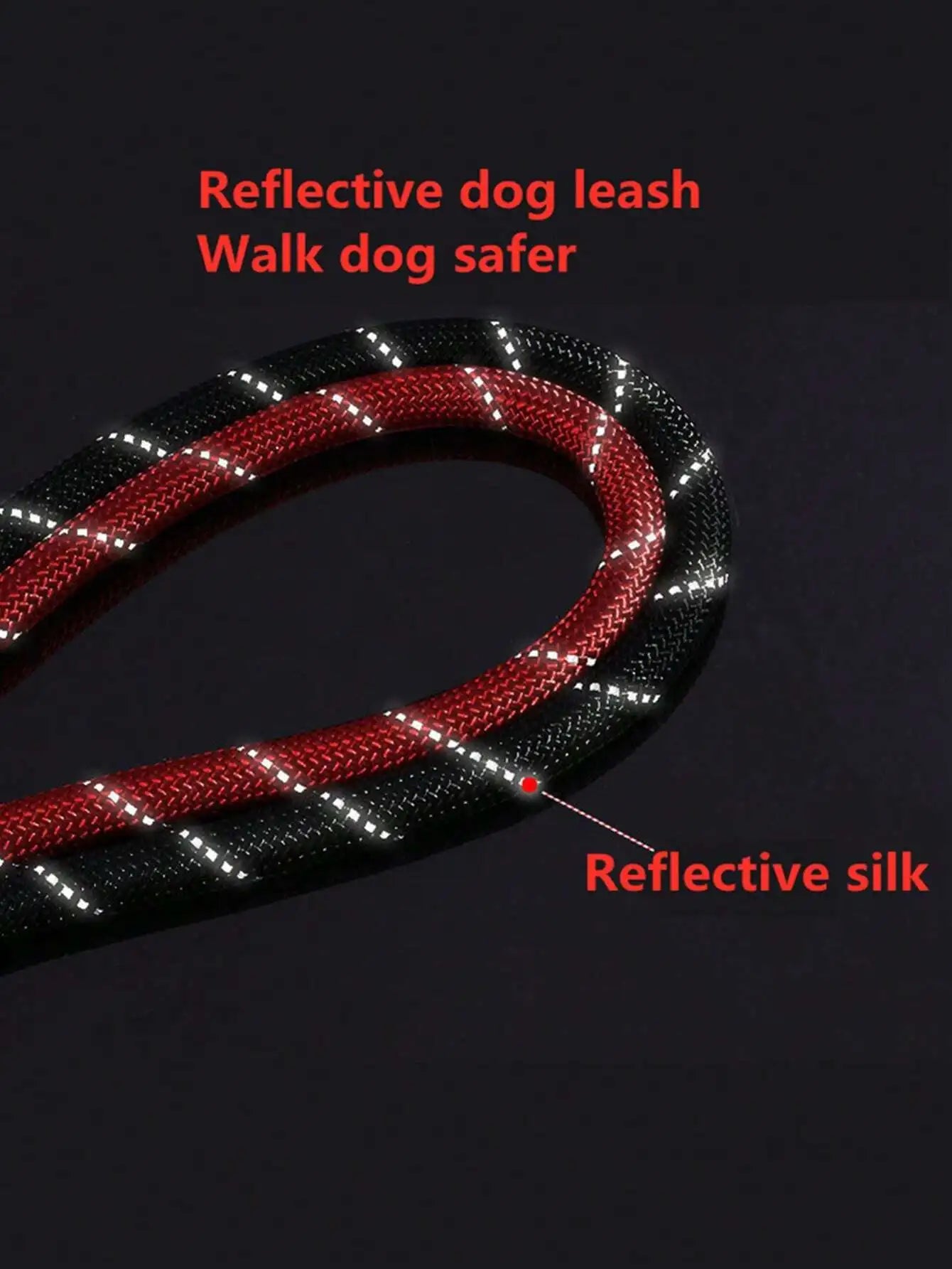 Reflective Nylon Dog Leash With Comfortable Foam Handle For Safe Walks