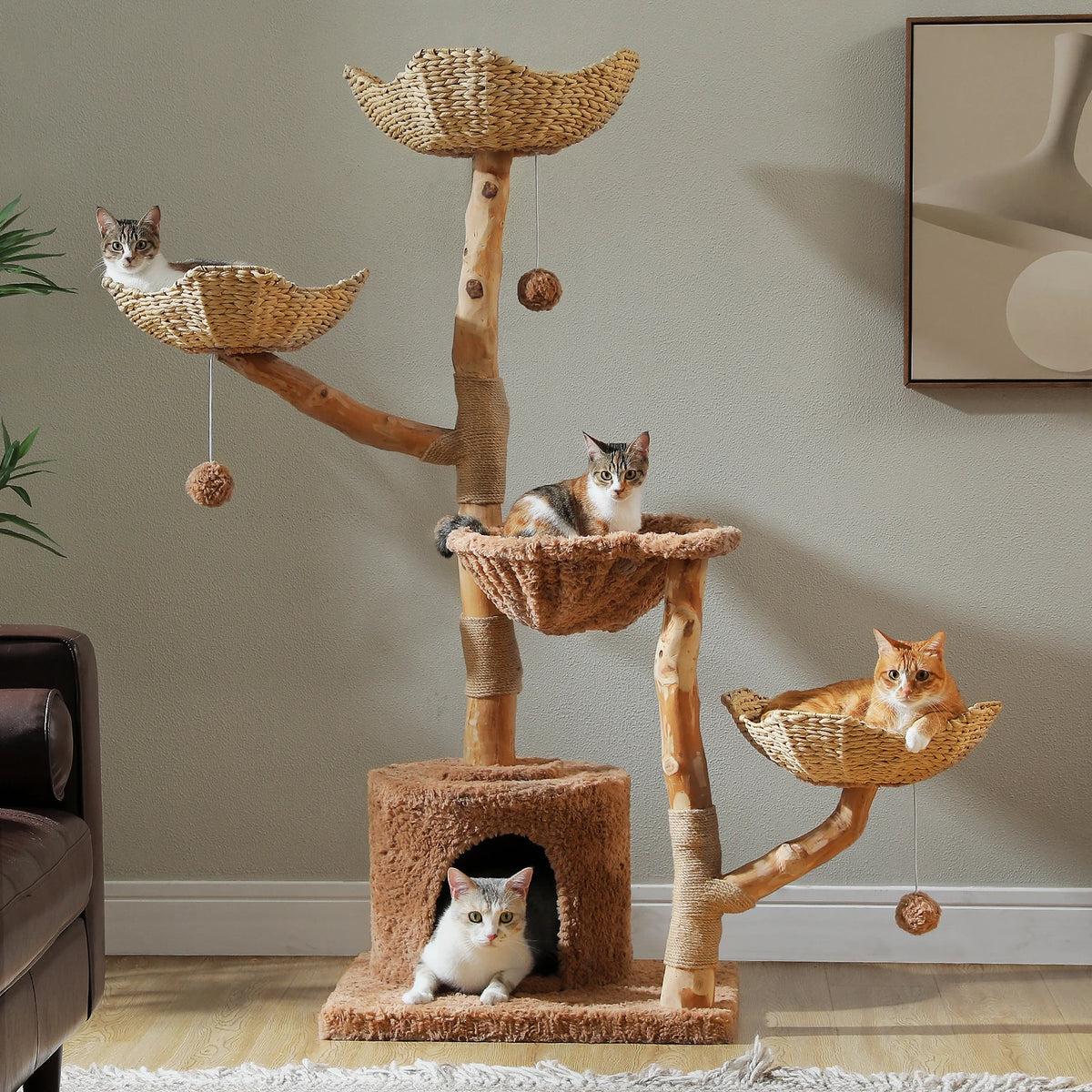 PAWZ Road Five-Tier Cat Tree Tower With Sisal Posts