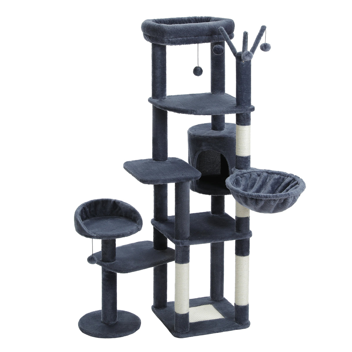 Petepela Indoor Cat Tree With Hammock And Scratching Post