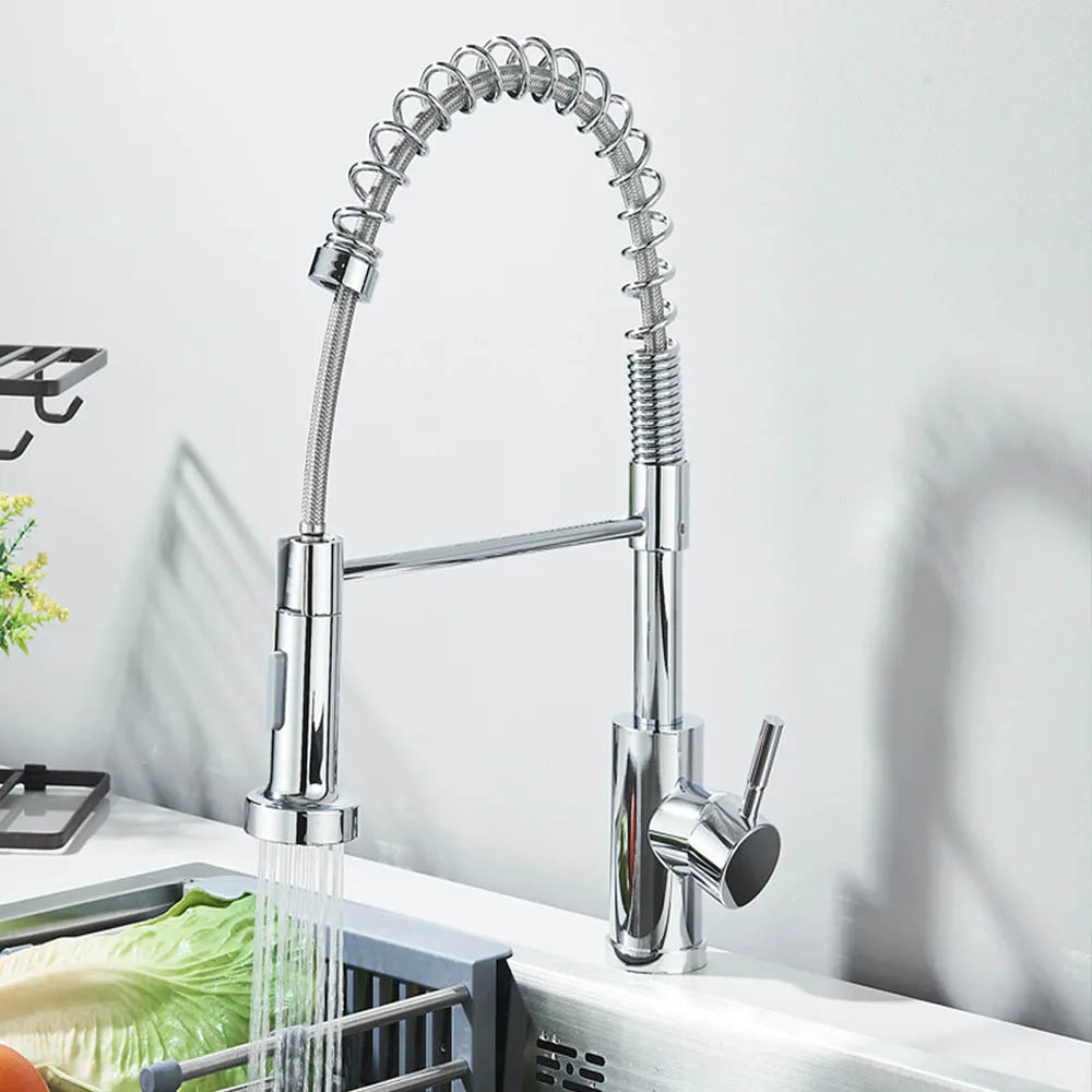 Removable Gourmet Kitchen Faucet 2 Modes Sprayer Rotatable Deck Mount Single Handle Cold Hot Water Mixer Kitchen Sink Crane