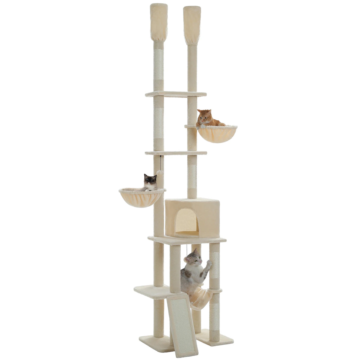 PAWZ Road Floor To Ceiling Cat Tree With Seven Tiers