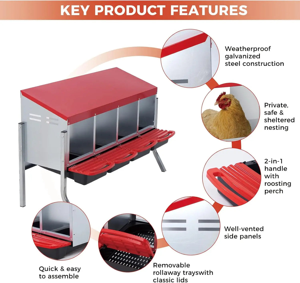 TWISTER.CK Automatic Roll Out Chicken Nesting Box Collection