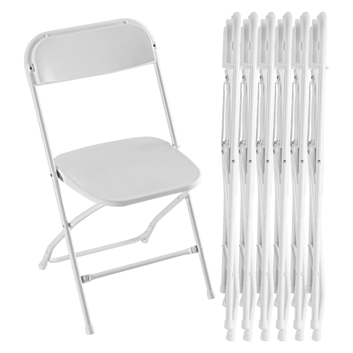 JHK Premium Faux Leather Folding Chairs With Sturdy Metal Frame