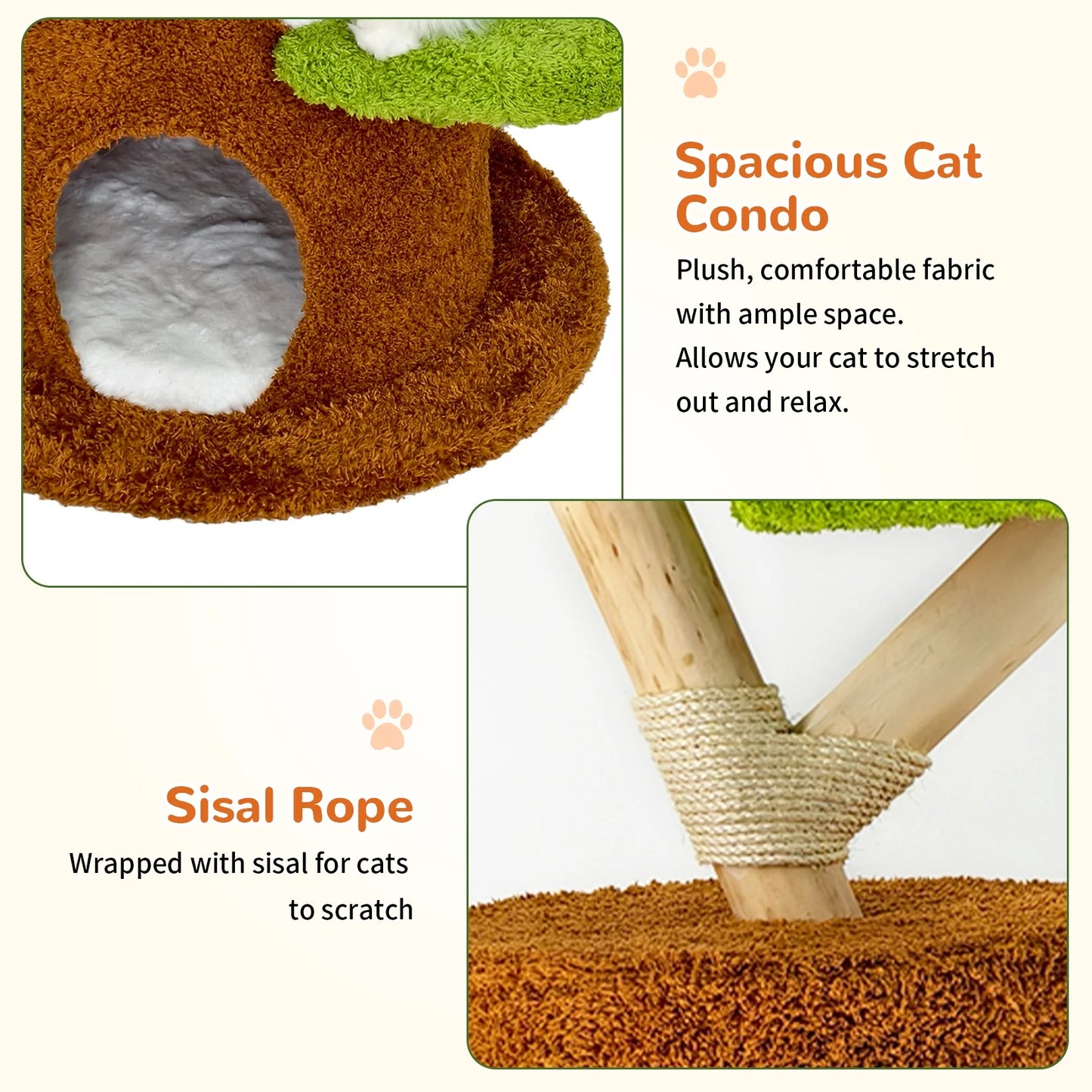 Bingopaw Multi Level Cat Climbing Tree With Sisal Scratching Post