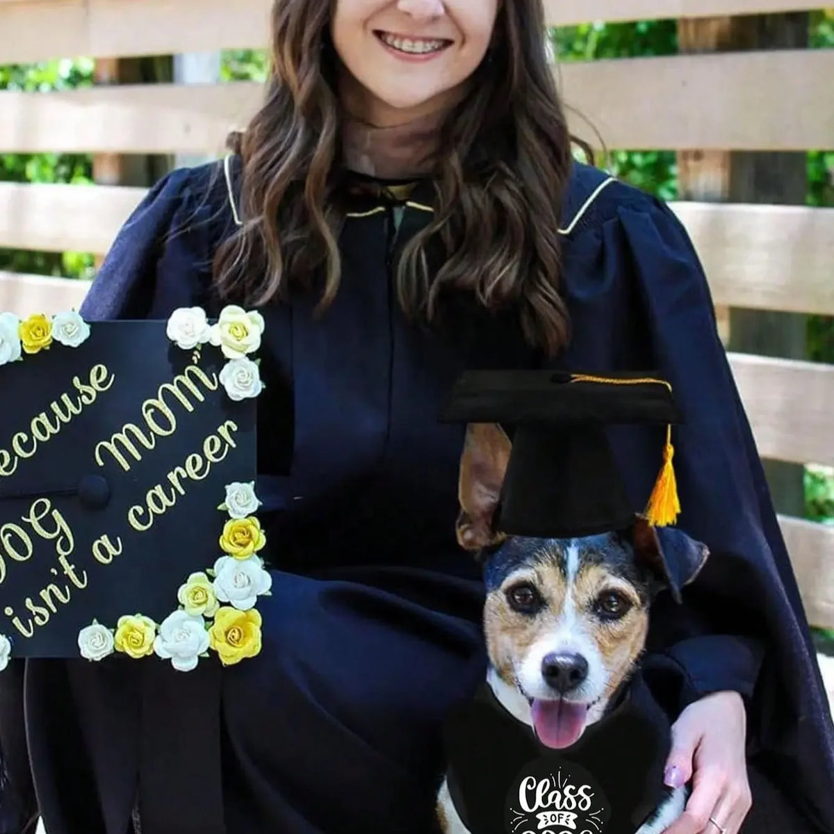 Pet Graduation Cap Set With Fringe For Dogs And Cats