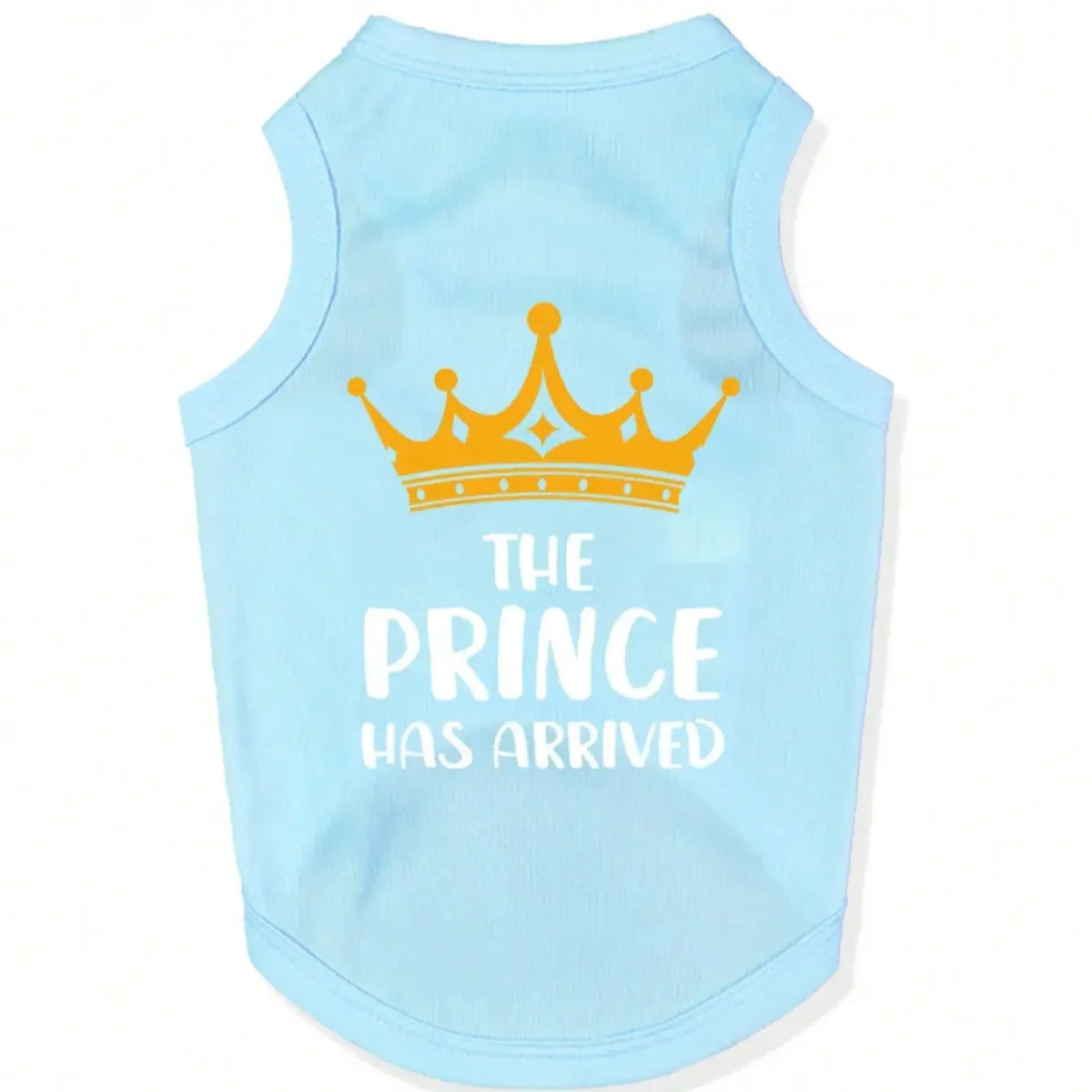 Pet Prince Princess Crown Slogan Vest Apparel Set