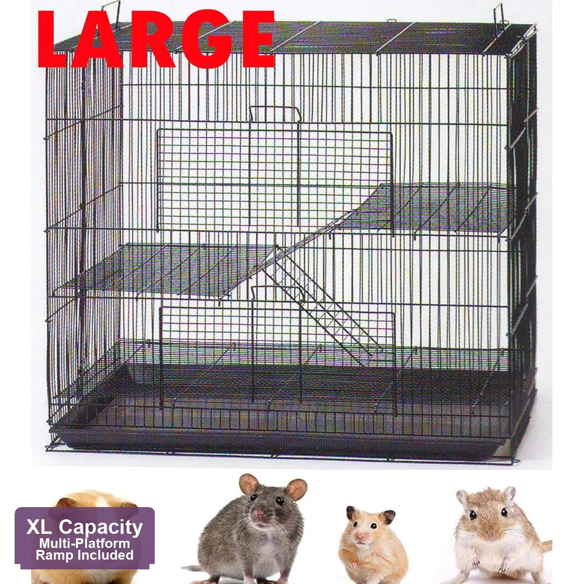 Tiered Small Animal Habitat Cage For Guinea Pigs And Rats