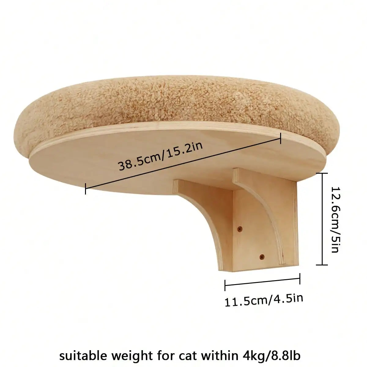 Wall Mounted Cat Climbing Bridge With Wrapped Sisal Rope
