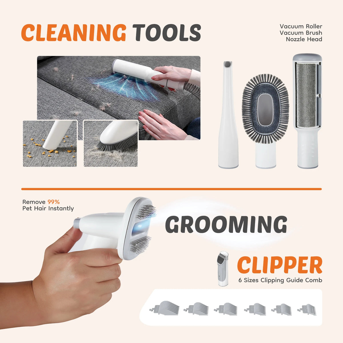 Professional Cordless Pet Grooming Clipper With Quiet Precision Blades
