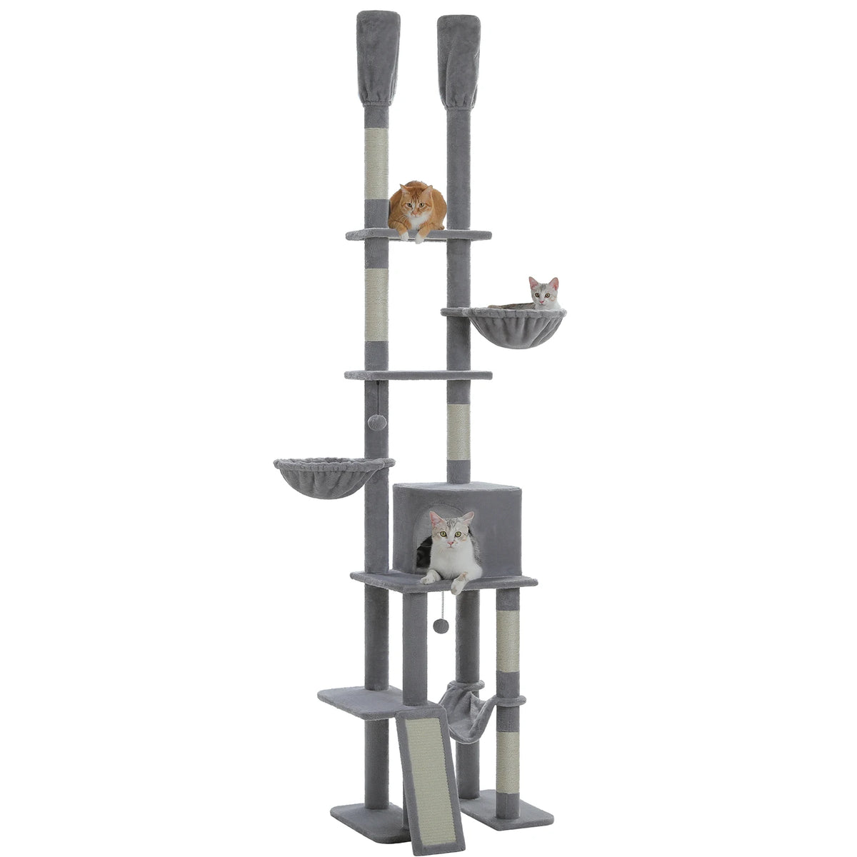 PAWZ Road Floor To Ceiling Cat Tree With Seven Tiers