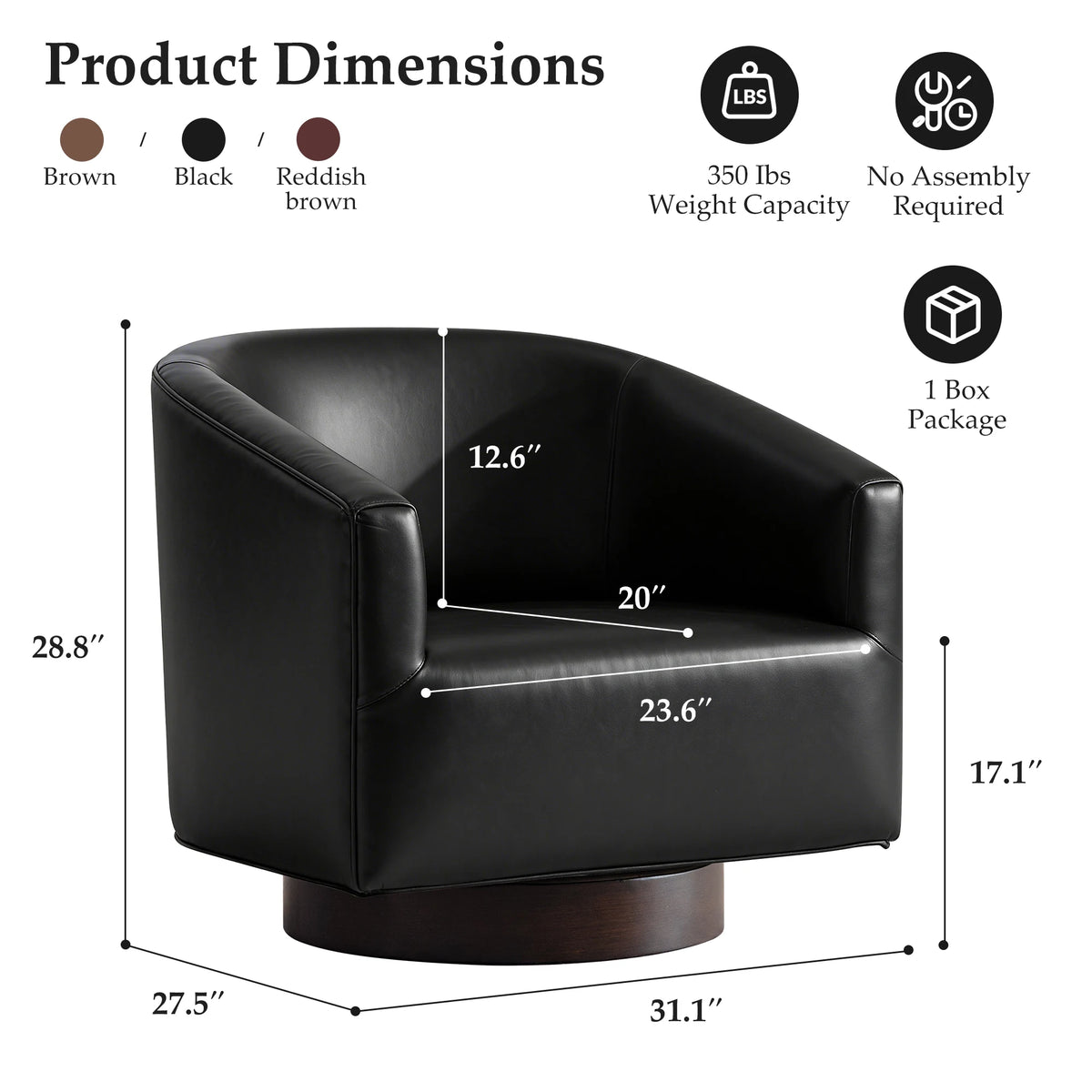 Kerdom Barrel Accent Chair With Linen Upholstery And Wood Frame