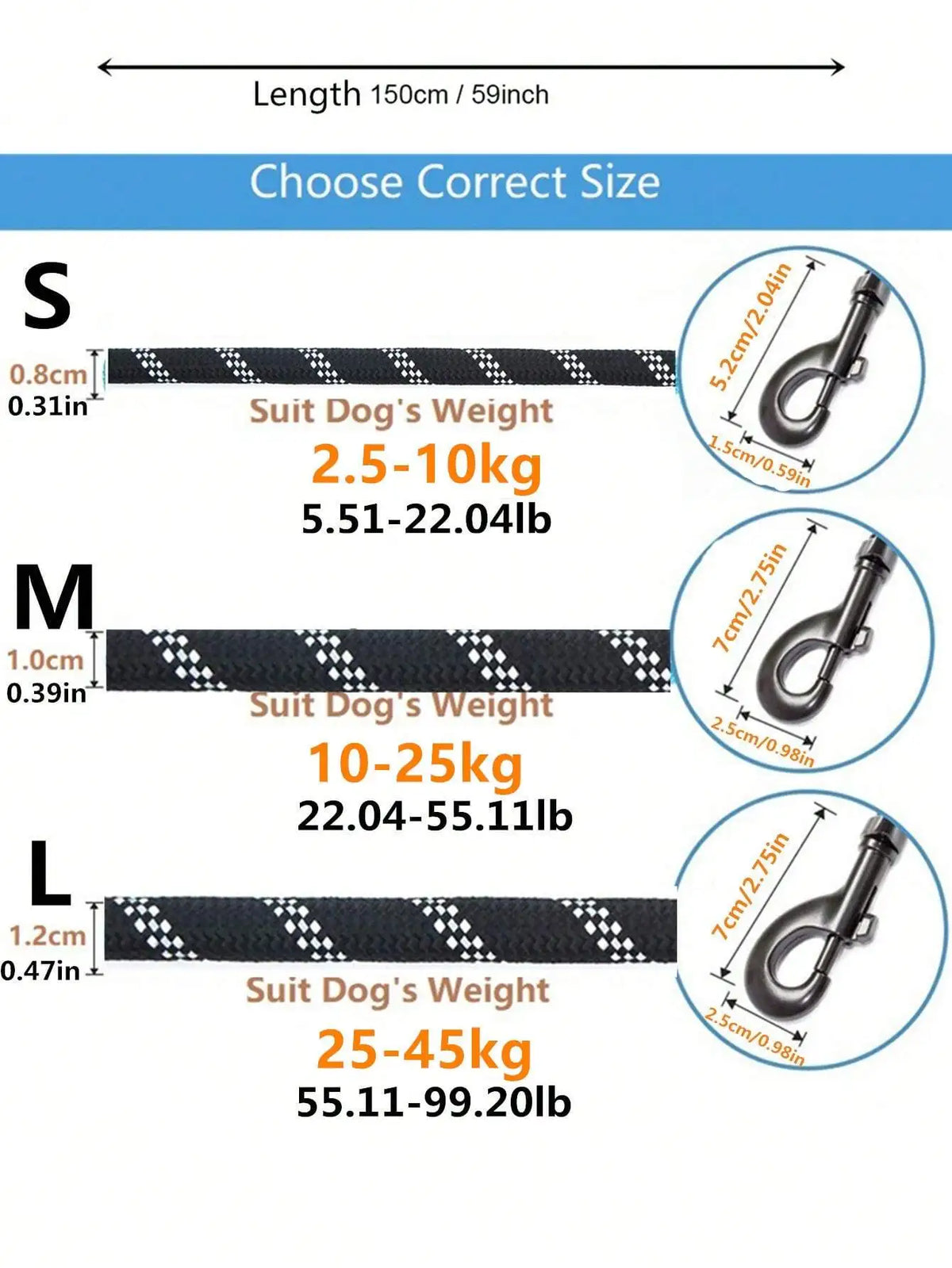 Reflective Nylon Dog Leash With Comfortable Foam Handle For Safe Walks