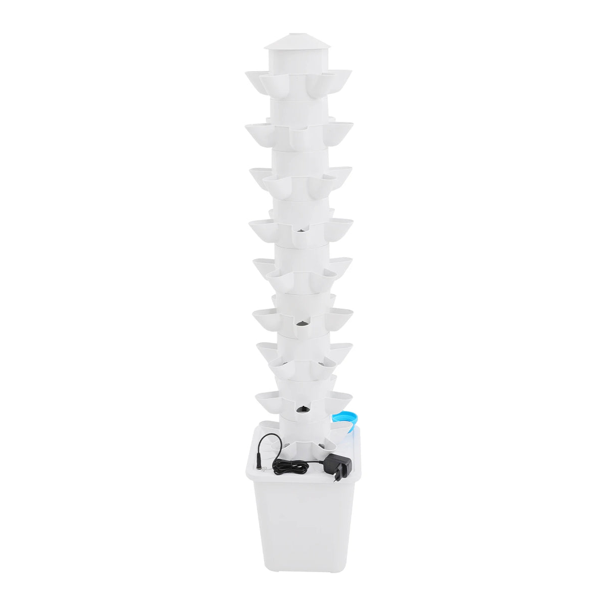45-Holes Hydroponic Garden Vertical Tower| Hidroponia Growing System Vegetable Planter for Balcony Garden Greenhouse