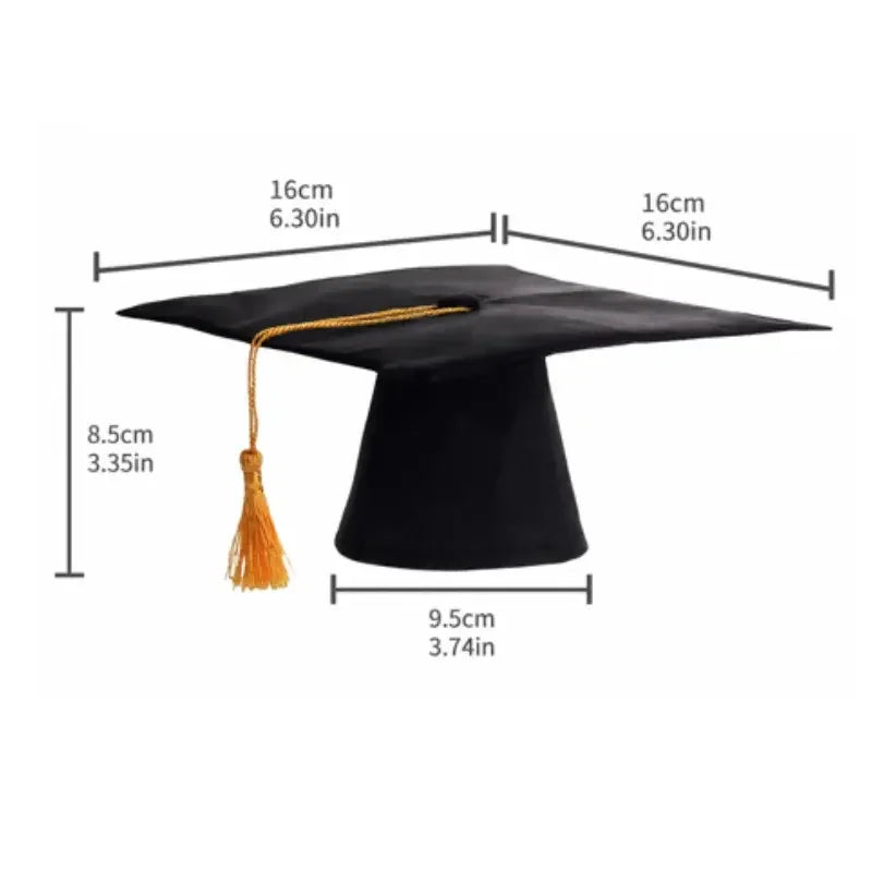 Pet Graduation Cap Set With Fringe For Dogs And Cats