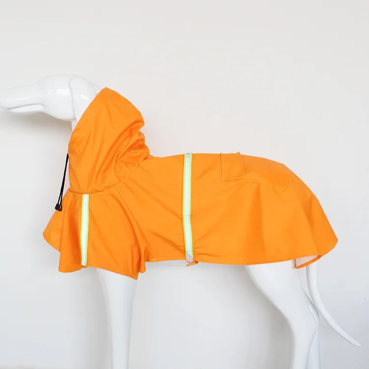 Waterproof Hooded Dog Raincoat With Reflective Windproof Protection