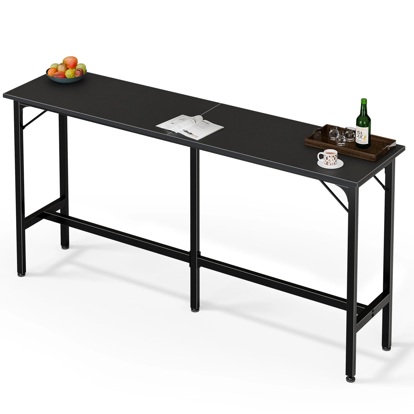 JHK Rectangular High Top Metal Bar Table For Living Room