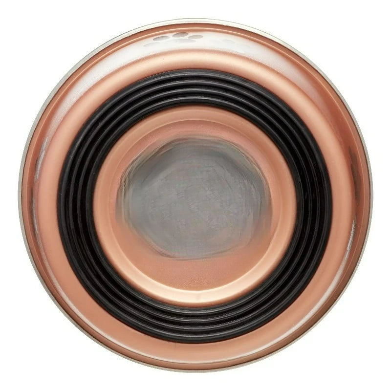 Round Stainless Steel Anti Gulping Dog Bowl For Bloat Prevention