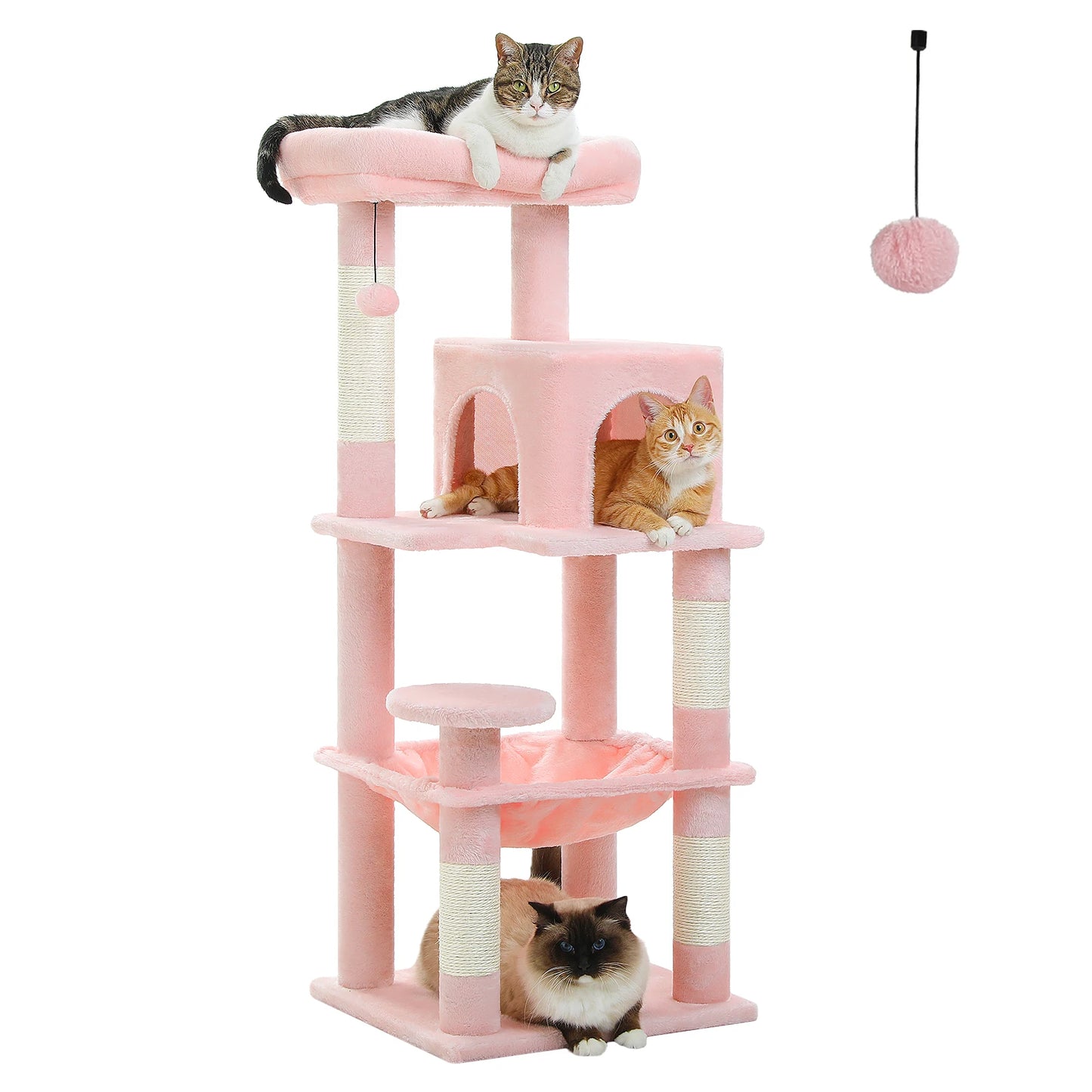 PETEPELA Cat Tree Indoor 5 Level Tower With Metal Frame