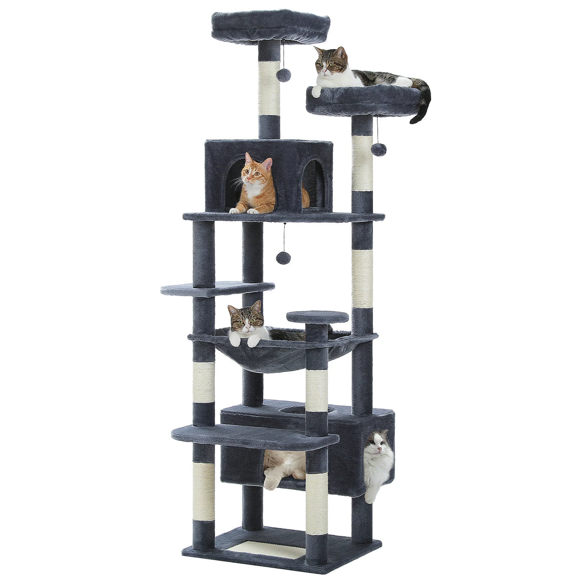 PAWZ Road Indoor Cat Tower With Sisal Posts And Hammock