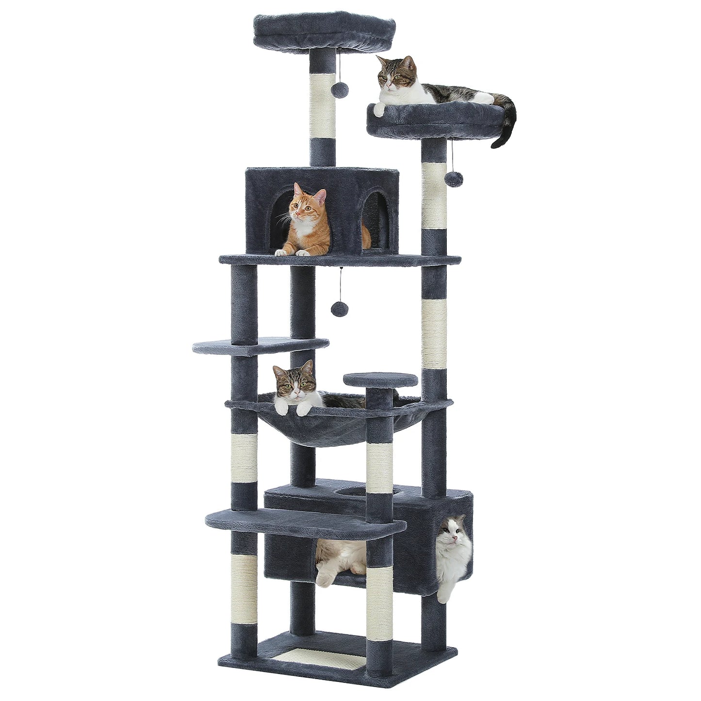 PAWZ Road Large Cat Tree With Scratching Posts And Hammock