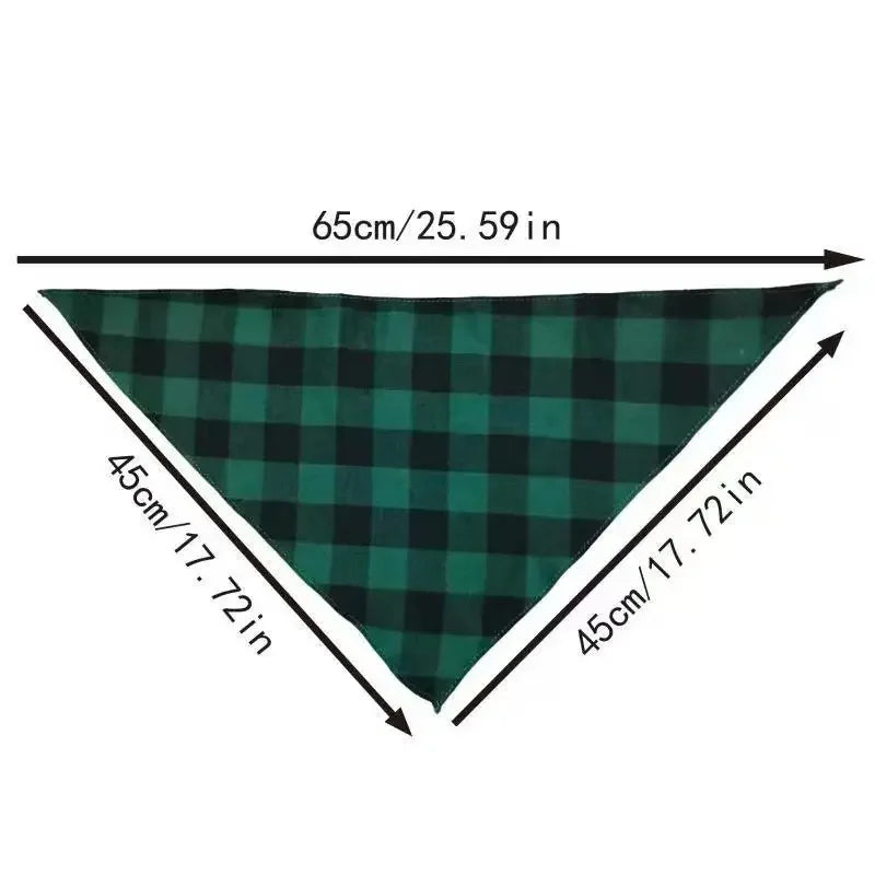Washable Plaid Pet Scarves for Dogs and Cats for Special Events