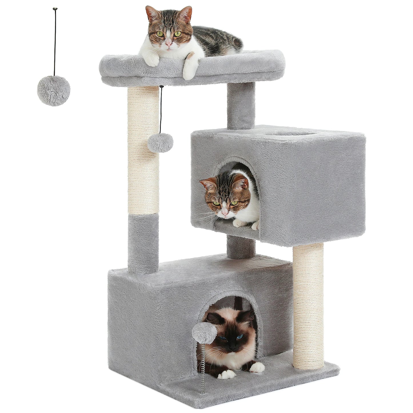 PAWZ Road Three Tier Cat Tree Tower With Sisal Posts