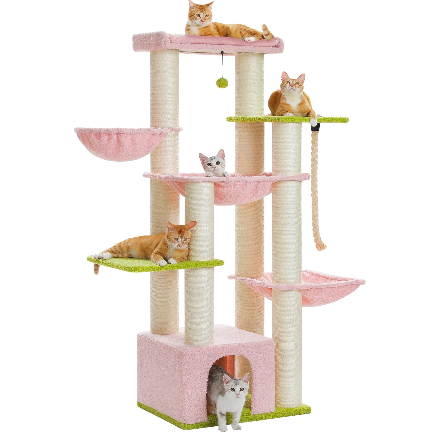 PAWZ Road Large Cat Tree with Multiple Levels and Hammock