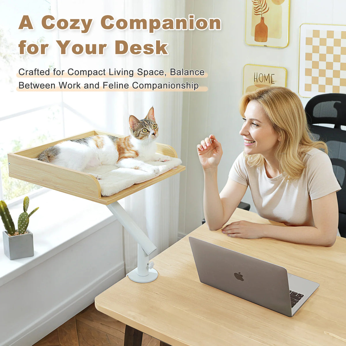 PAWZ Road Cat Desk Bed 360 Rotatable Stand For Cats