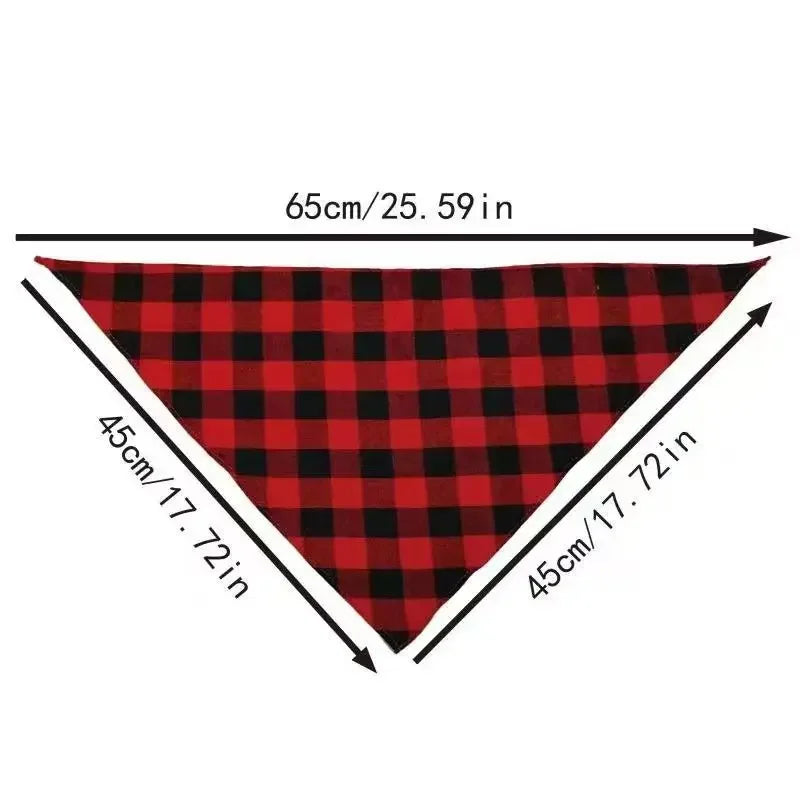 Washable Plaid Pet Scarves for Dogs and Cats for Special Events