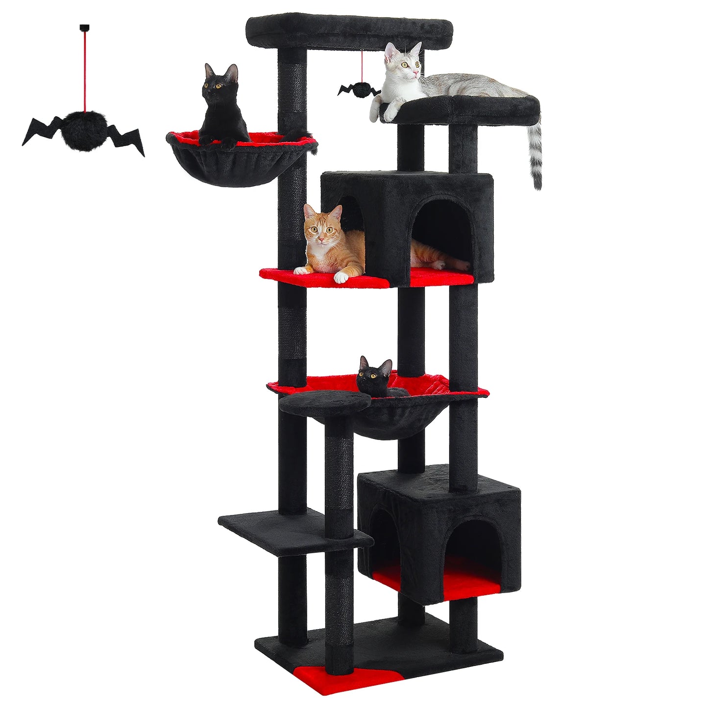 PAWZ Road Tall Cat Tree with Scratching Posts and Hammock