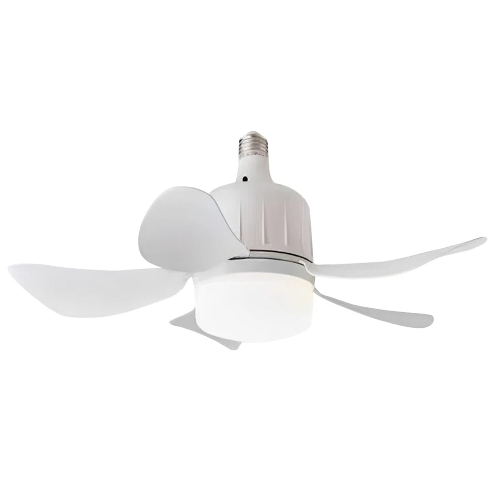 Chandelier Ceiling Fan E27 Base 3 Colors Dimmable Indoor Ceiling Fan Light 17.7 Inch Small Ceiling Fan Light for Kitchen Bedroom
