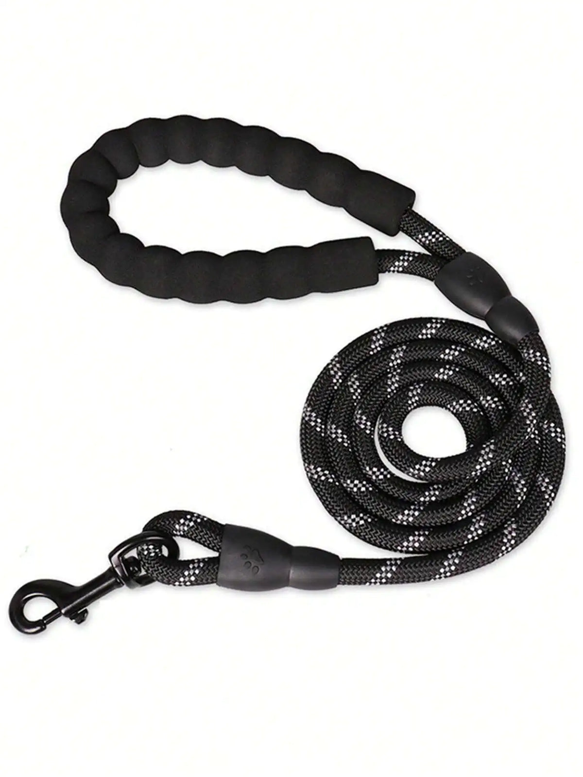 Reflective Nylon Dog Leash With Comfortable Foam Handle For Safe Walks