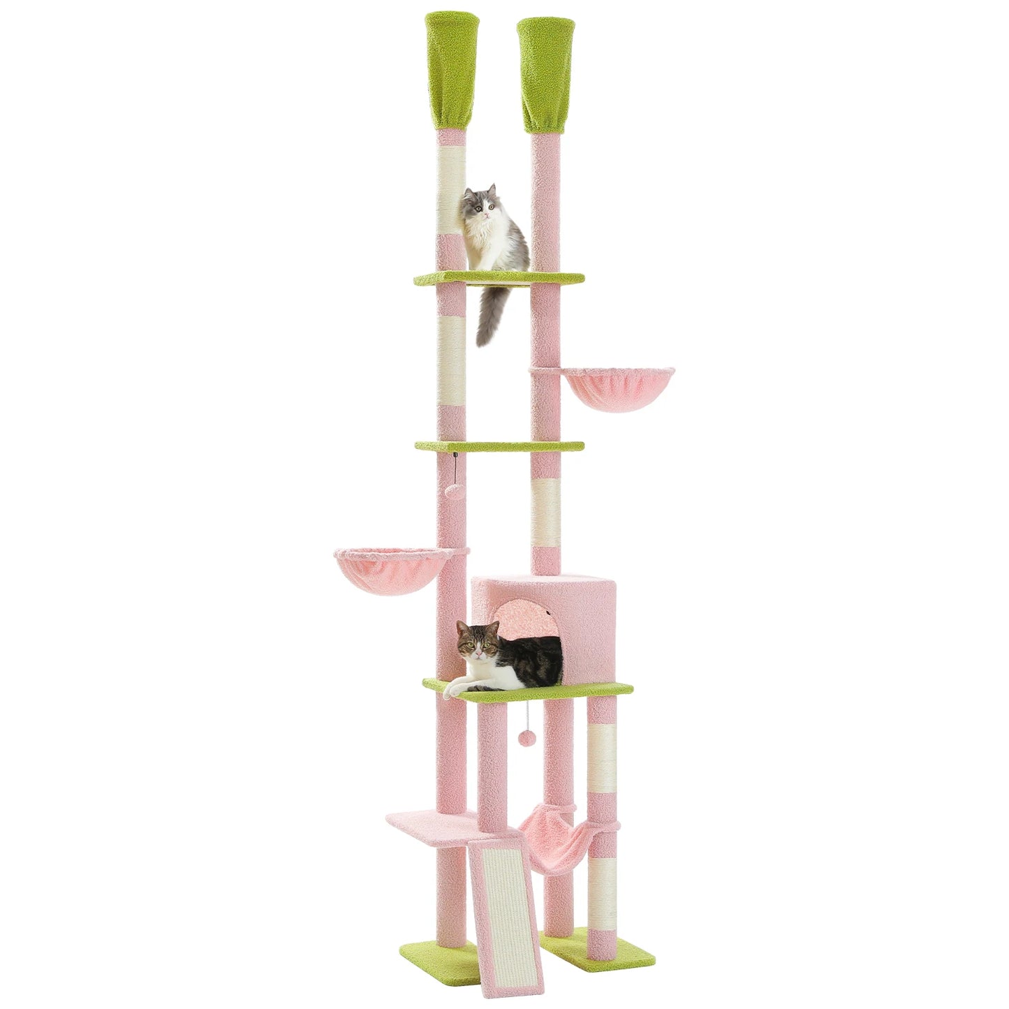 PAWZ Road Floor To Ceiling Cat Tree With Seven Tiers