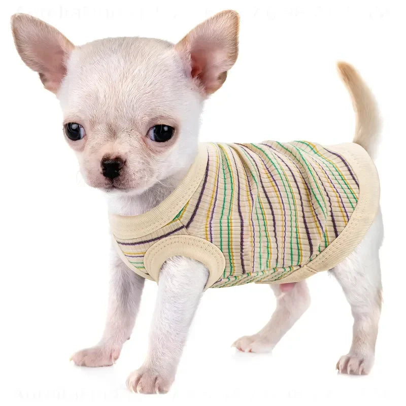Soft Ribbed Knit Dog Vest With Easy Pullover Design
