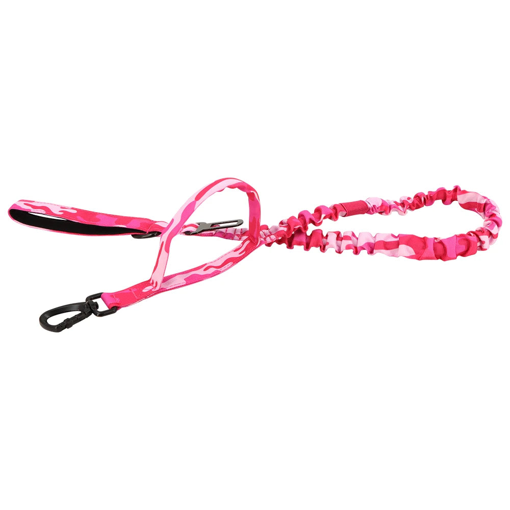 Military Pink Camouflage Dog Harness For Large Medium Dogs Harnesses Leash Adjustable Pet German Shepherd Tactical Training Vest