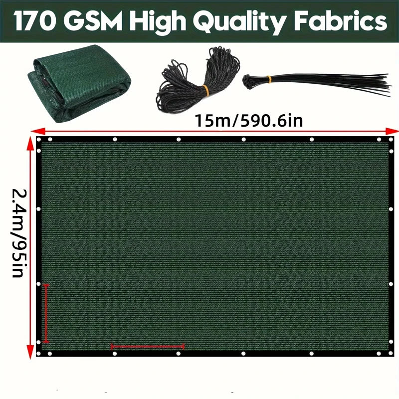 4ft/5ft/6ft/7ft Fence Privacy Screen, Heavy Duty Privacy Fence Screen, Outdoor Shade Cloth Mesh Barrier, Cable Zip Ties Included