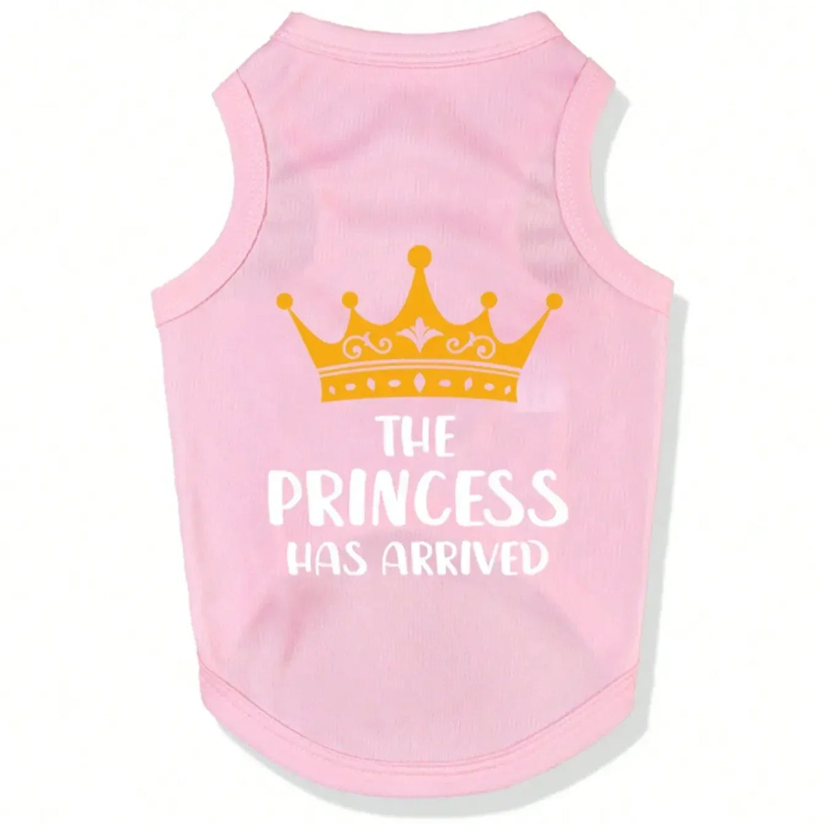 Pet Prince Princess Crown Slogan Vest Apparel Set