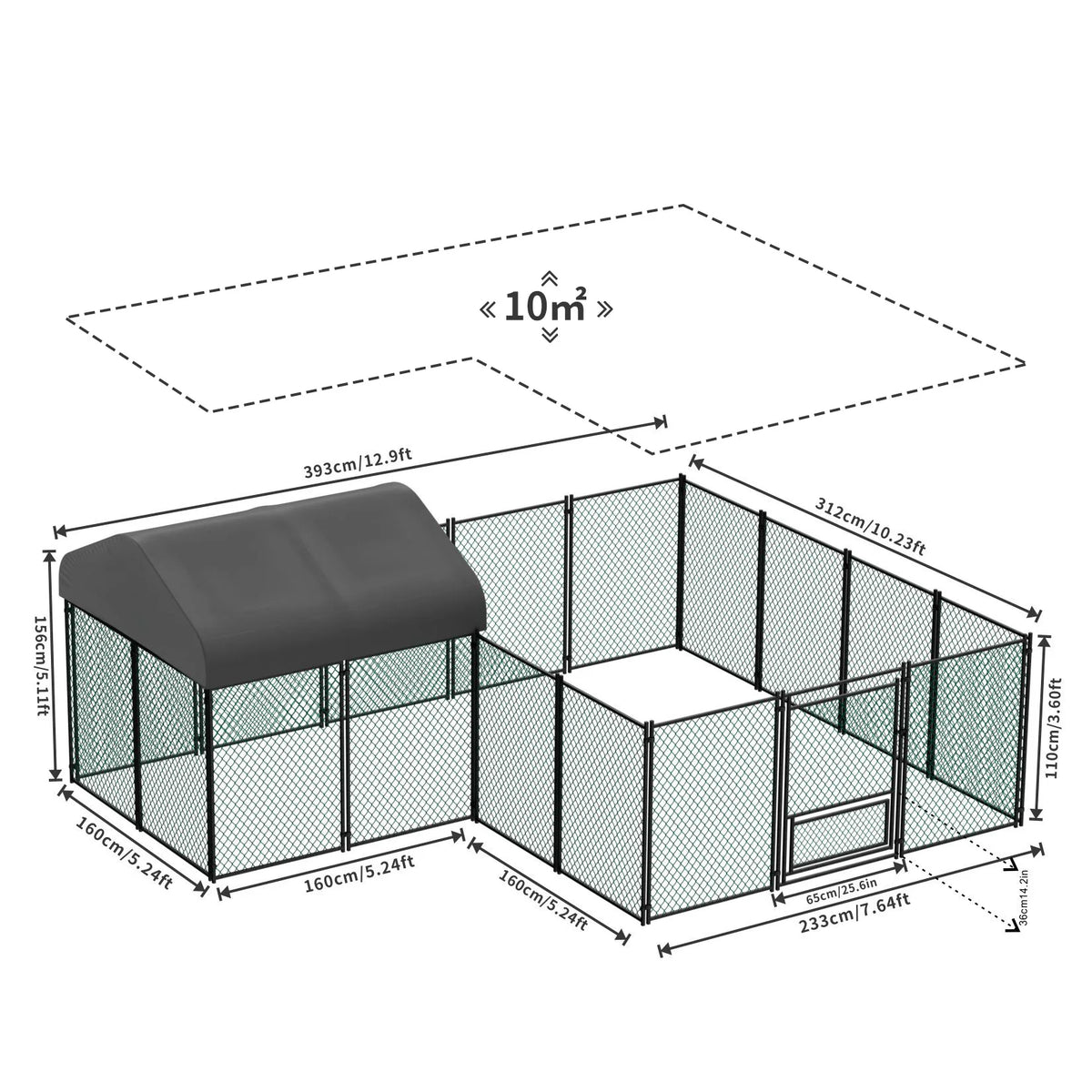 Outdoor Metal Chicken Coop With Waterproof Cover Poultry House