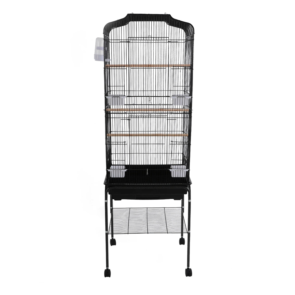 Large Metal Bird Cage With Stand And Wheels For Parrots