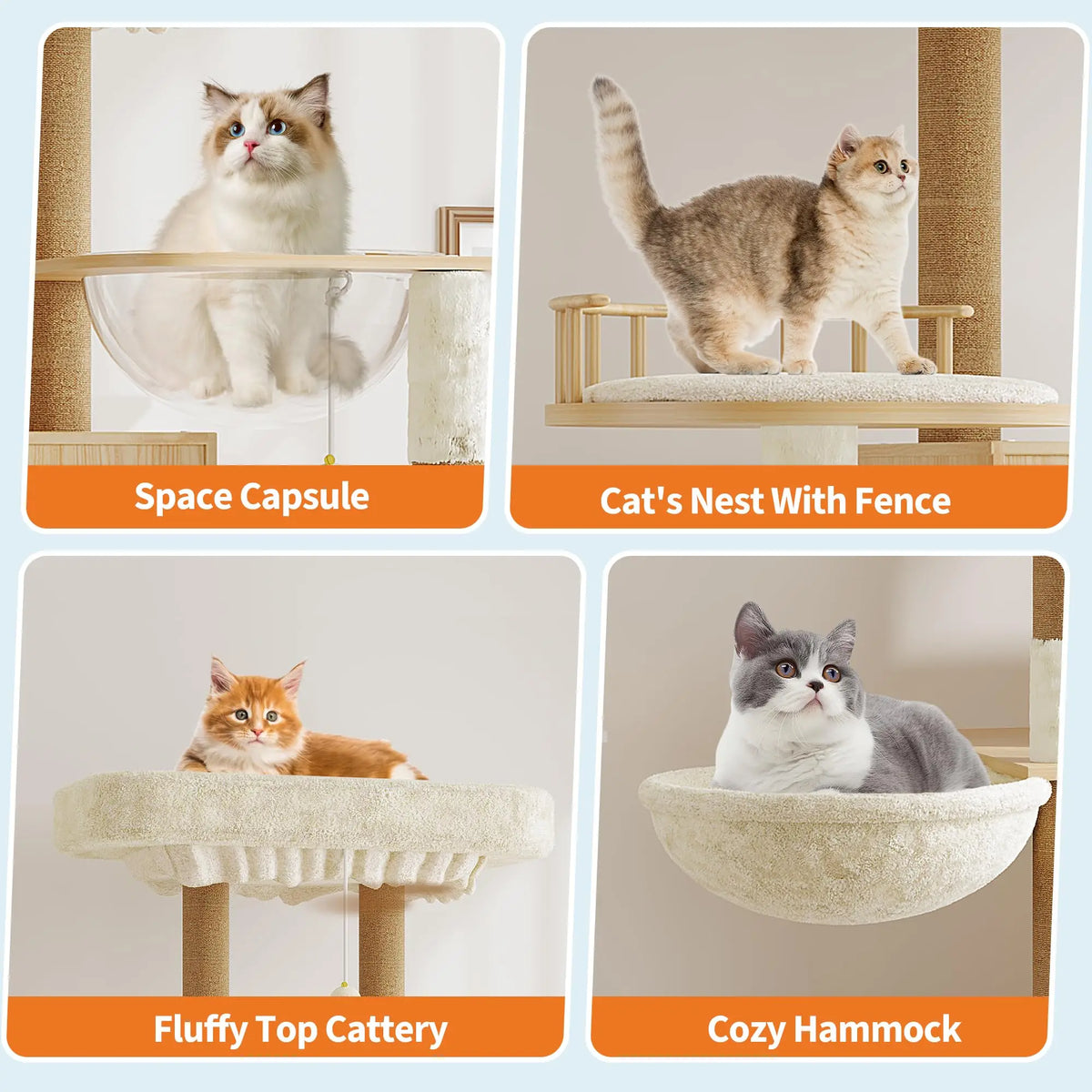 Studyset Multilevel Cat Tree With Hidden Litter Box Enclosure