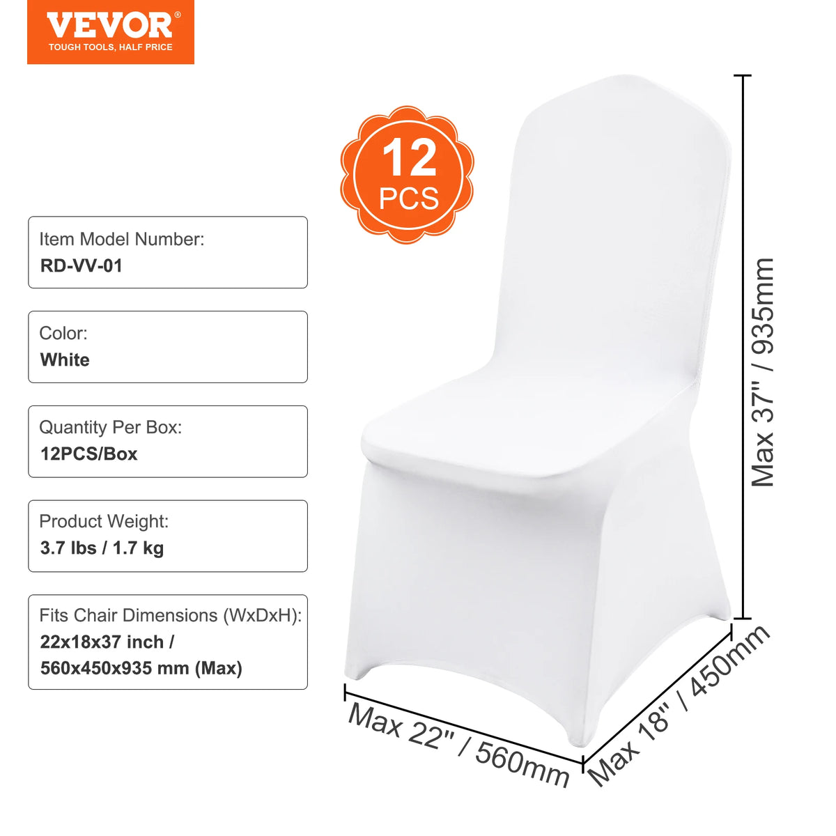 SucceBuy Protective Spandex Wedding Chair Seat Covers
