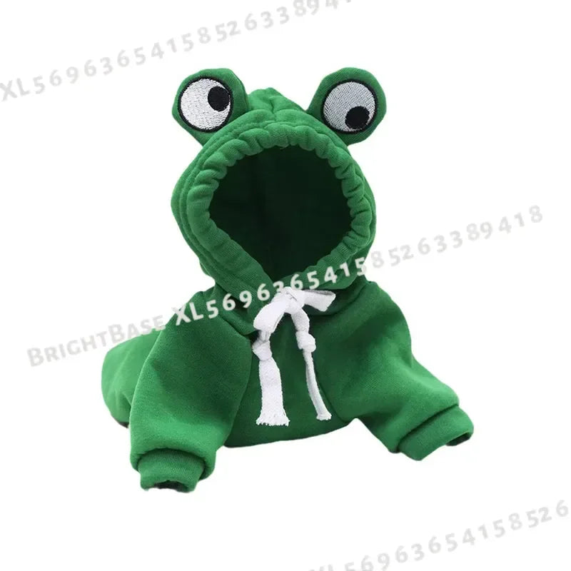 Cute Frog Pet Sweater Hoodie With Fun Design For Dogs