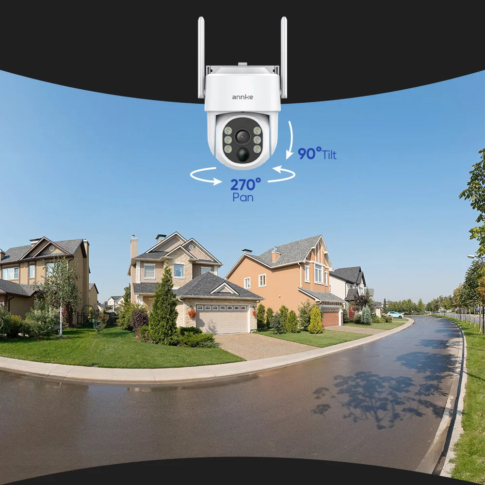 ANNKE 4MP CCTV Security System 4Ch Wireless NVR 7″ Monitor Motion Detection 2PCS Super HD Cameras Two-Way Audio IR Night Vision