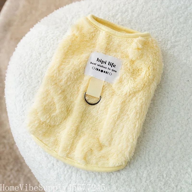 Soft Fleece Pull-On Pet Vest for Dogs and Cats Clothing