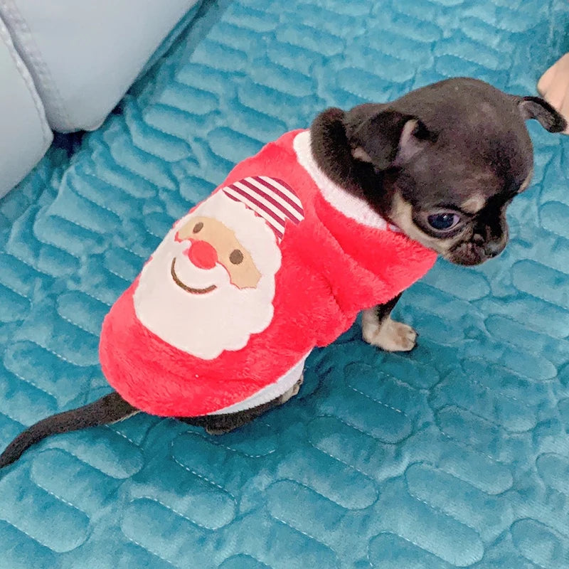 Cute Fleece Dog Sweater Small Dogs Warm Winter Print Pullover