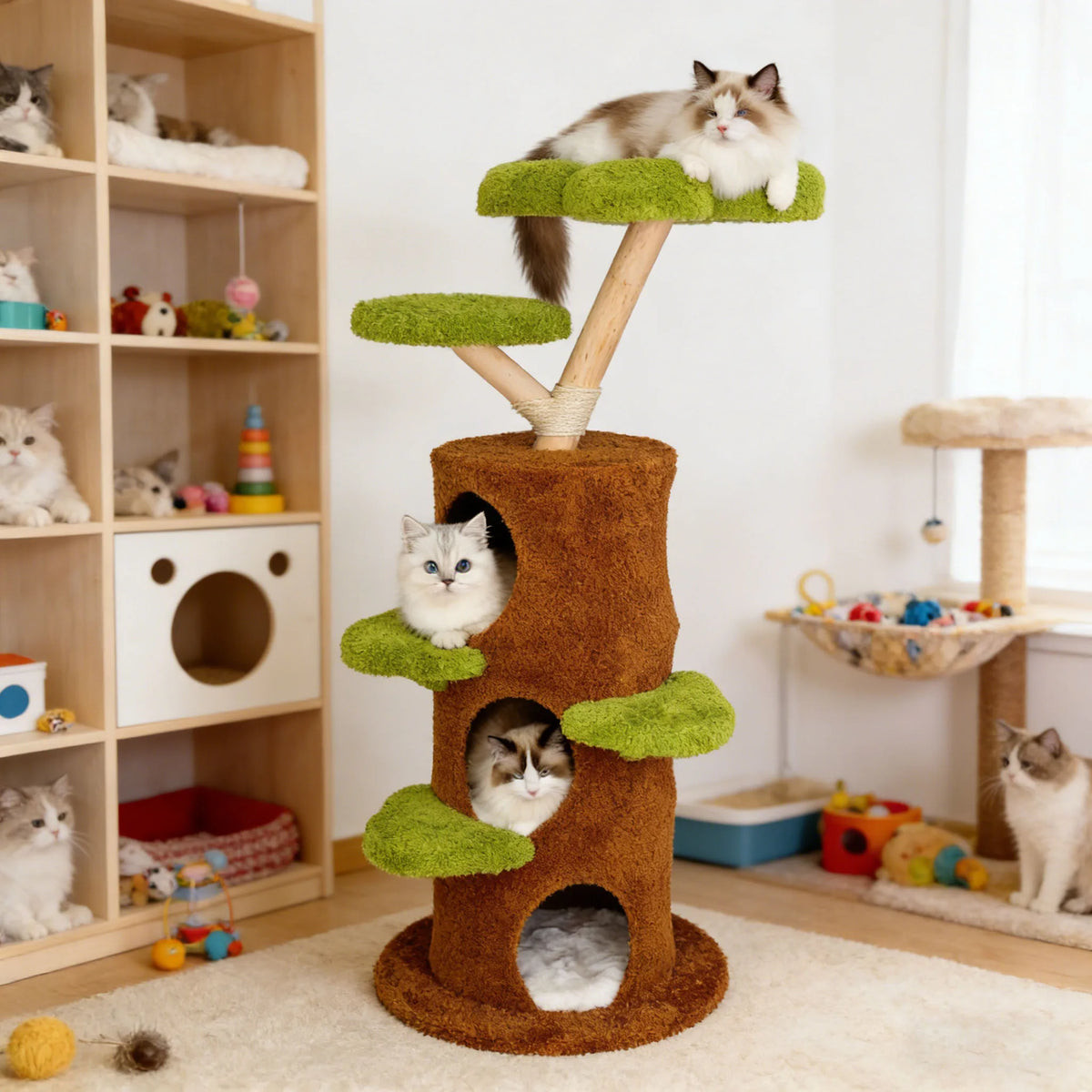 Bingopaw Multi Level Cat Climbing Tree With Sisal Scratching Post