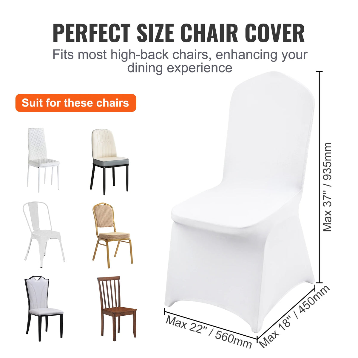 SucceBuy Protective Spandex Wedding Chair Seat Covers
